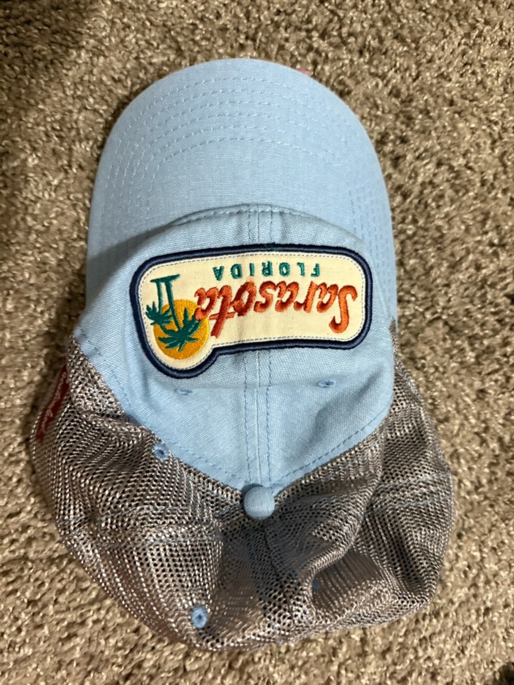 Unbranded Light Blue Florida 'Sarasota' Mesh Back Cap